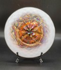 Ultra Rare Antique 4 Flower Dugan Carnival Glass Peach Opalescent Plate Stunning
