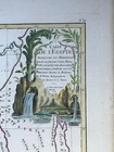 Egypt 1782 Bonne   Lattre Large Antique Engraved Map In Colors 18th Century
