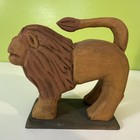 Rare Mary Myers Folk Art Wood Carved Lion American Folk Art Museum Vtg 2003  5   