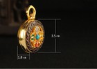 Tibet Buddhism Holy Blessed Gilt Copper Dorje Locket Prayer Box Pendant 3 5cm