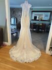 Gls Elizabeth K Bridal Wedding Gown Dress Sz M  Sleeveless Gorgeous