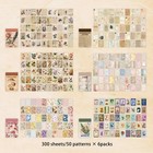 300 Pcs Vintage Washi Stickers Book Ephemera Pack Junk Journal Scrapbook