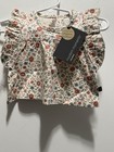 Gerber Modern Moments Baby Girl Ruffle Top Sz 0-3 Mo Nwt Sleeveless Floral