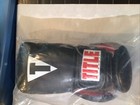 Title Boxing Classic Hook And Loop Vinyl Training Boxing Gloves - Black red