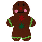15 Inch Christmas Crafting Large Felt Ornament Kit Gingerbread Man Ornament