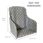 Messy Me High Chair Cushion For Wooden High Chairs - Easy To Fit Seat Pad - Full