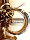 Coach Bag Charm key Ring Sculptured C W flower Nwt  C8627 limited Edition