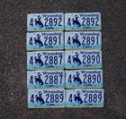 Wyoming License Plate - Lot Of 10 - Cowboy Plates