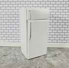 Dollhouse Fridge Modern Refrigerator Freezer White 2 Door 1 12 Scale Miniature