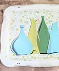 Vtg 1960   s-70   s Metal Atomic-era 20 5 X 16 5 Serving Tray No Legs Blue Green Mcm