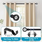 Black Curtain Rods For Windows 28 To 48 Inch  5 8  28-48  1 Pack   
