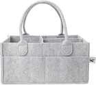 Baby Diaper Caddy Organizer  Gray  Medium  Nursery Storage Bin And Car Organi   