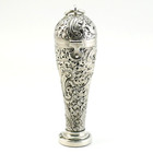 C1876 Thomas Johnson I  Antique Solid Silver Sewing Etui Bloodstone Seal End