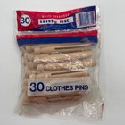Vintage Metropolitan Housewares White Hardwood Round Clothespins 30 Pk W Germany