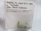 Antique John Marks Collection 3 Ring Civil War Bullet
