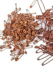 25 Small Primitive 1    Inch Rusty Safety Pins Pin Rusted Crafting Supplies