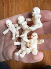 Vintage Lot Of 5 Hard Plastic Tiny Miniature Small Baby Doll Dollhouse Crafting