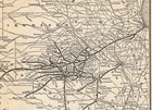 1893 Antique Atchison Topeka   Santa Fe Railway System Map 3098