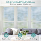 New   3d Simulated Reeded Glass Window Film 17 5x78 7 In  Transparent