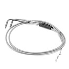  Extended Length Throttle Cable And Idle Cable Kit Stainless Steel 40  Chrome
