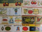 10 Different  Very Nice Vintage  Can Labels