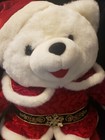 Dan Dee Snowflake Teddy Christmas Boy Plush Bear In Red Velvet 2000 Vintage