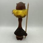 Vintage Mid-century Modern Mcm Danish Teak Wood Viking 8  Figurine Denmark