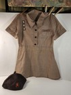 Original 1960 s Brownie Uniform Dress And Hat Girl Scouts Uniform Guc