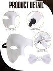 4pcs Phantom Of The Opera Halloween Costume Accessories Mask Cape Gloves Bow Tie