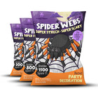 Happy Hippo Halloween Spider Web Decoration  200 Small  200 Sq Feet  White