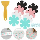 20 40pcs Flower Safety Treads Non-slip Applique Stickers Bathtub Mat Bath Strip