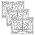 3 Pack Family Tree Chart - 6 Generation Genealogy Poster - Blank Ancestry Chart