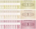 Slovenia Set 3 X Lot 10   30 Pcs 1 2 5 Tolarjev 1990 P 1 2 3 Unc