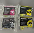 New Lot Of 4 Epson Ink Cartridges 126 Black Magenta   2 Yellow Open Box