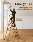 6 Step Ladder Aluminum Folding Stool Wide Pedal Lightweight Home Kitchen Tool