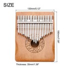 21 Keys Thumb Piano  Brown Mini Portable Finger Piano Flower Pattern Handrail
