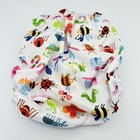 Baby Diaper Cover Adjustable Snap Bugs Insect Print Bees  Butterfly One Size