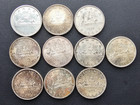 1966 Canada Dollar 80  Silver Lot Of 10 Coins Great Condition  3 Fast Ship