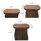  9 Pack Jewelry Display Risers  3 Sizes Wooden Display Riser Stands Wood 