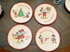 Pottery Barn Christmas Holiday Mickey Mouse Plate Disney Party School Set 4
