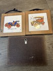 O  Vintage Automobile Prints In Wood Frames Set Of 3 Antique Car Wall Decor