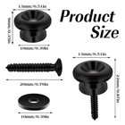 2pcs Guitar Strap Buttons Black Guitar Strap Lock Buttons Guitars Security Lo   