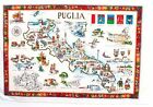 Puglia  Italy Souvenir Linen Tea Towel - Kitchen Towel  Made In Italy