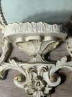 Vintage Italian White Gold Hand Carved Ornate Wall Art Piece 22 5    H