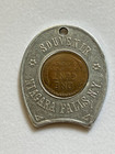 Vintage 1950 Lincoln Wheat Encased Cent Horseshoe Good Luck Charm  Niagara Falls