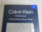 Calvin Klein Underwear 6 Pack Boys Boxer Brief Size L - Multicolor  brand New 