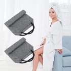 2pcs Exfoliating Back Scrubber Towel Strip Shower Bath Spa Skin Body Wash Cloth
