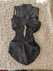 Balera Girls  Black Dance Leotard Cutout Design Solid Adult Medium