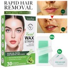 Facial Body Hair Removal Wax Strips Double Sided Depilatory Paper Bikini Leg Arm