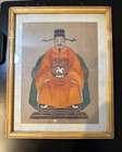 Pair Of Framed Chinese Ancestral Portraits   scholars In Traditional Attire   ds61